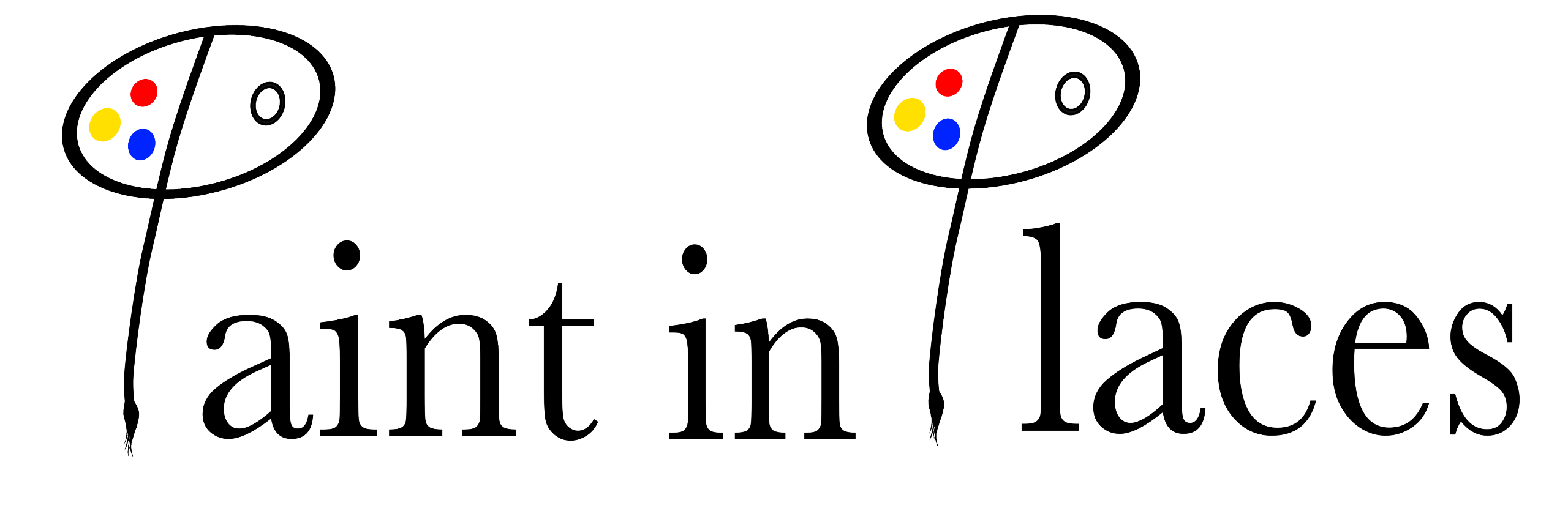Paint in places - black logo